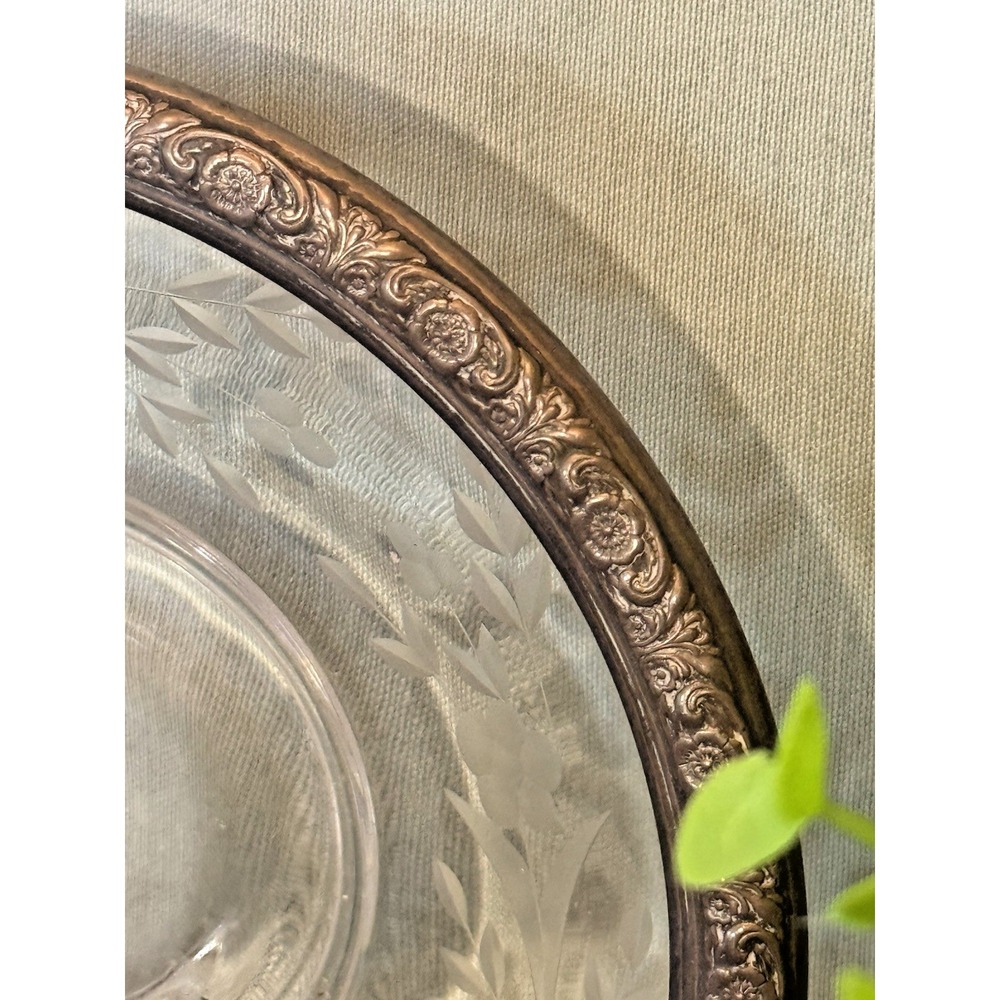 International Silver Prelude Sterling on Cut Glass Candy Dish 6" Bowl - Picture 4 of 11